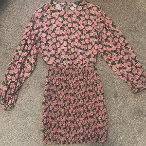 Zara flowy top/pencil skirt floral dress